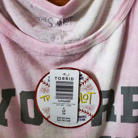*SOLD* Torrid Pink Tie Dye The Sandlot Tank Top 4X - Picture 3 of 3